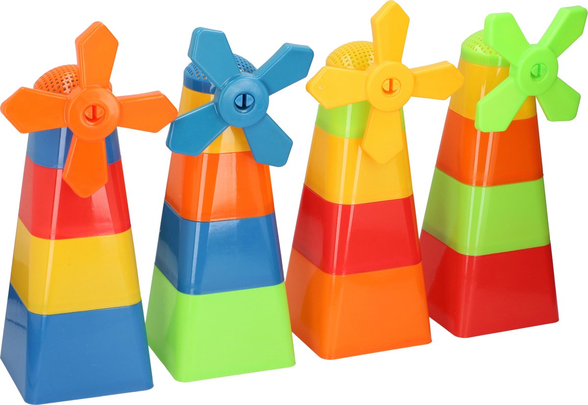 Lets play speelgoedmolen - speelgoed - multicolor - 5 pcs - plastic